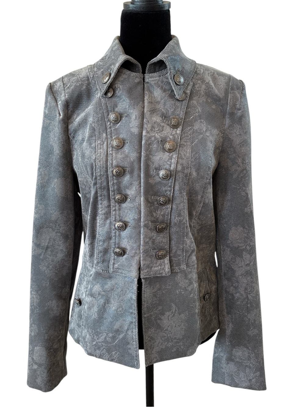 Cass Women's Military-Style Blazer in Gray